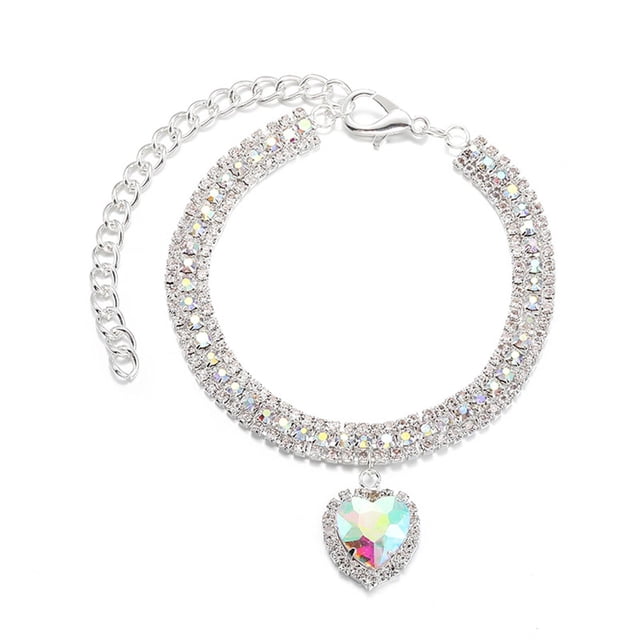 YSABOXY Dog Cat Rhinestone Diamante Collar Nelace Puppy Crystal Bling Pet Accory