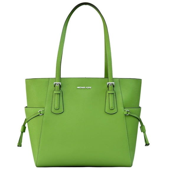 Michael Kors Women's Voyager Large Saffiano Leather Tote Bag (Jungle Green)