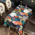 thumbnail image 3 of Pioneer Flower Floral Print Pattern Rectangle Tablecloth 60"x120",Waterproof Polyester Rectangle Table Cloth, Wipeable Spillproof Polyester Tablecloth for Dining, Camping, Indoor and Outdoor, 3 of 6