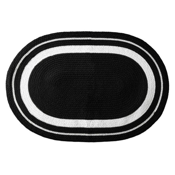 Thyme & Table Kitchen Mat, Black & White, Textiles