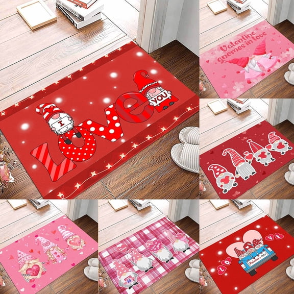 Valentine Welcome Doormat for Indoor Outdoor Decorative Floor Mat Entrance Rug