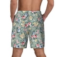 thumbnail image 2 of Lsque Mens Swim Trunks Rose Flowers Pattern - Bathing Suit Compression Liner - Beach Swim Shorts Swimwear - (S-3XL) - Stretch Quick Dry -Medium, 2 of 9