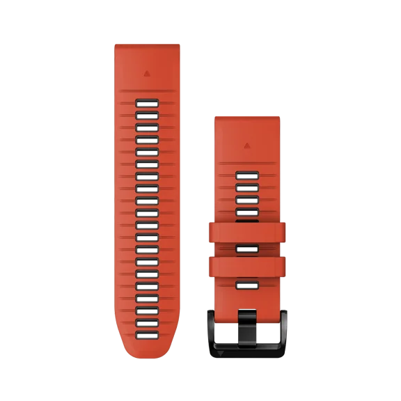 Garmin QuickFit® 20 Watch Bands Flame Red/Graphite Silicone