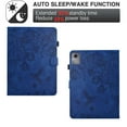 thumbnail image 3 of ELEHOLD Case For Lenovo Tab M10 Gen 3 Embossed Flowers and Birds Leather Tablet Case, Slim Back Smart Cover, Full Body Protection, Kickstand,with Card Pocket, Darkblue, 3 of 10