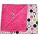 thumbnail image 1 of Manta Lil' Cub Hub Minky con estampado de círculos rosa intenso, 1 of 6