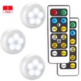 thumbnail image 1 of Puck Lights with Remote, TEYJRY Wireless Led Puck Lights Battery Operated, Led Puck Lights with Remote Control, Led Under Cabinet Lighting, Dimmable Closet Light Battery Powered (3 Pack), 1 of 10
