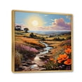 thumbnail image 2 of Designart "Farm Summer Fauvist landscape II" Countryside Floater Framed Canvas Art Print, 2 of 7
