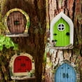 thumbnail image 2 of 6Pcs Fairy Door,Yard Art Sculpture Decoration for Kids Room, Miniature Fairy Garden Outdoor Decor, 2 of 7