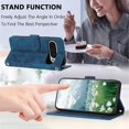 thumbnail image 5 of Leather For Google Pixel 9 Pro/10 Pro XL Case Tulip Embossed 5-card  Flip Wallet Leather Case with Card Holder Magnetic Closure ,Detachable Wrist Strap,Shockproof Phone Cases Cover,Blue, 5 of 9