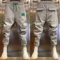 thumbnail image 4 of Pantalones casuales de harén para hombre, pantalones deportivos, pantalones de calle, pantalones ajustados para hombre, algodón, oferta, estilo coreano, nuevo y elegante, vintage, 4 of 5