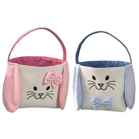 SPRING PARK Easter Bunny Eggs Tote Bag Rabbit Basket Creative Home Kids Festival Gift