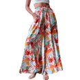 thumbnail image 1 of Pantalones anchos Vidifid OrangeFlower para mujer, talla 2XL, 1 of 6