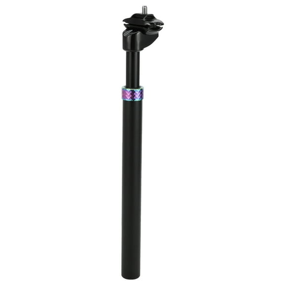 Unique Bargains Bike Suspension Seatpost 27.2x400mm Saddle Post Seat Black Aluminum Alloy