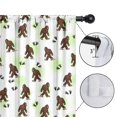 thumbnail image 4 of Bigfoot and Paw Print White Pattern Insulated Teens Curtains Set Of 2, Bedroom Essentials, Toddler Room Decor 42"x54", 4 of 5