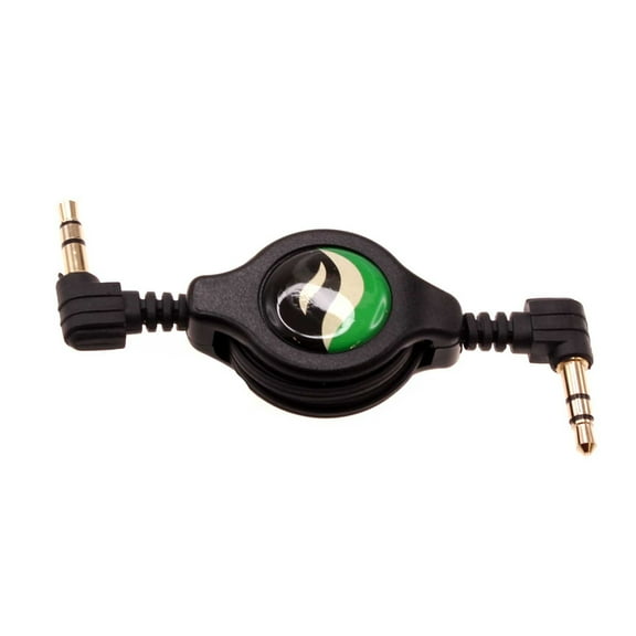 Retractable Aux Cable for Moto G Power (2022) Phone - 3.5mm Adapter Car Stereo Aux-in Audio Cord Speaker Jack Wire Black A7Q Compatible With Motorola Moto G Power (2022)