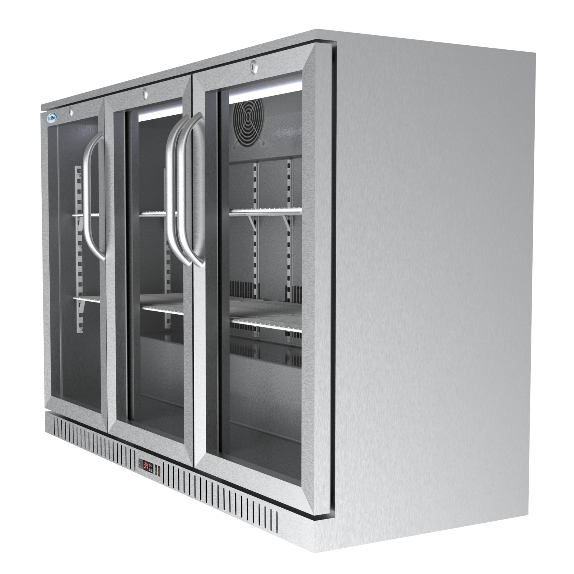 53 in. Three-Door Back Bar Refrigerator - 11 Cu Ft. BC-3DSW-SS