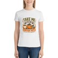 thumbnail image 4 of Rustic Buffalo Plaid Farmhouse Fall Tee, Take Me To The Pumpkin Patch Vintage Grunge Sunflower Pumpkin Women’s Casual Halloween Harvest T-Shirt, 4 of 8