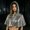 Silver, variant on JOANKDMI Cropped Hooded Capelet Women Metallic Blue Shiny Fancy Dress Cape with Front Tie for Futuristic Theme Party Cosplay Costume Wrap