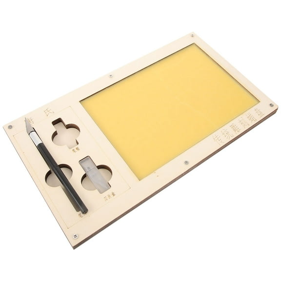 Hemoton Paper Cutting Carving to Carving Knife Wax Plate Student 30.00X17.00X1.30CM