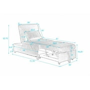 4 in 1 Multi-Function Folding Sofa Bed, Convertible Chair & Ottoman Modern Breathable Linen Guest Bed with Adjustable Sleeper for Small Room Apartment (Gray)