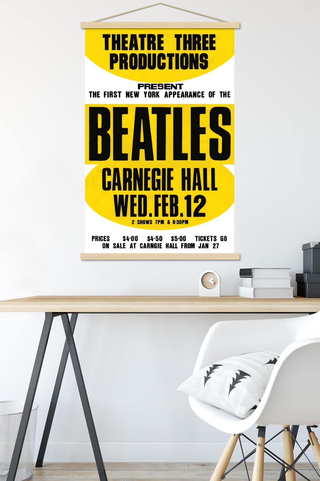 The Beatles - Carnegie Hall Wall Poster with Magnetic Frame, 22.375" x 34"