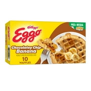 Eggo Chocolatey Chip Banana Waffles, Frozen Breakfast, 12.3 oz, 10 Count