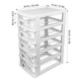 thumbnail image 2 of ETEREAUTY Multifunctional Five-Layer Storage Cabinet, Plastic 5 Drawer Storage Tower Storage Container with Clear Drawer, Organizer Sundries Holder-White, 2 of 9