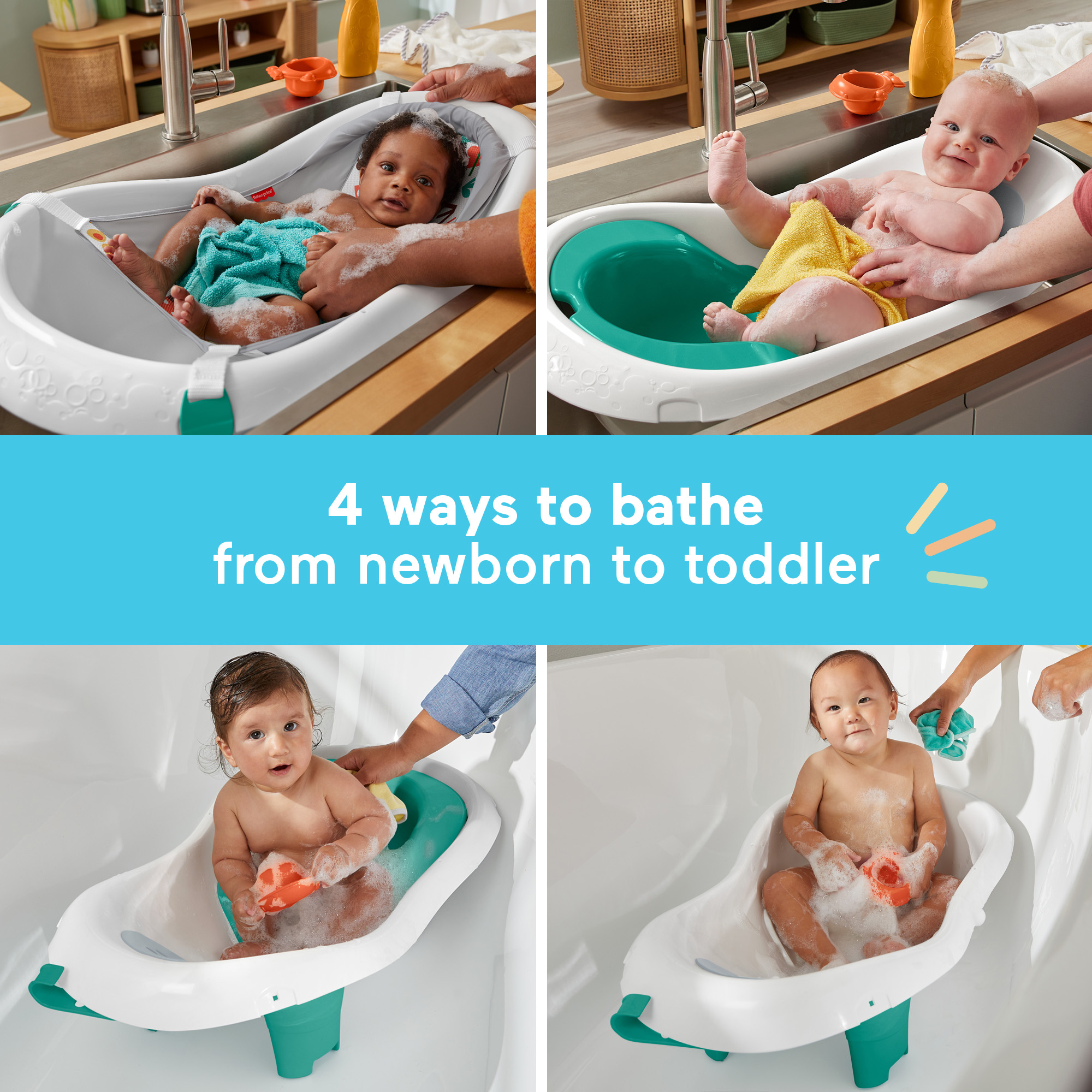 Fisher-Price 4-in-1 Sling 'N Seat Tub, Whimsical Forest photo 2