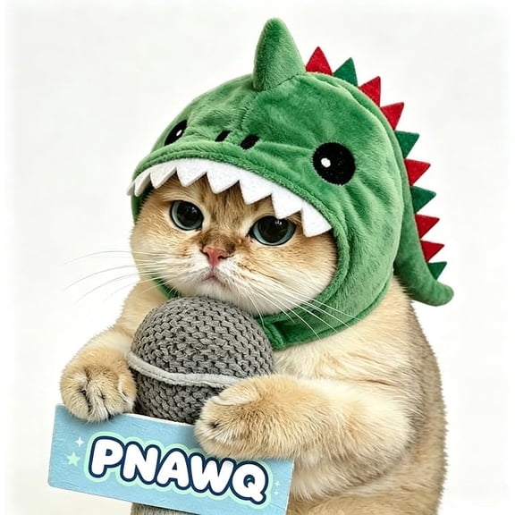 Cat Dinosaur Hat, Halloween Party Cat Costume Headwear — Fun Adjustable Pet Cosplay Hat, Fits Cats 3-7.5 kg, 1 Count
