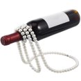thumbnail image 4 of Shisuyan Pearl Necklace Shaped Wine Rack Creative Suspension Red Wine Display Rack Stand White, 4 of 8