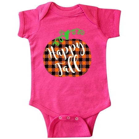 

Inktastic Happy Fall Plaid Pumpkin Gift Baby Boy or Baby Girl Bodysuit