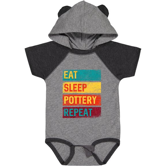 Inktastic Ceramics Eat Sleep Pottery Repeat Boys or Girls Baby Bodysuit