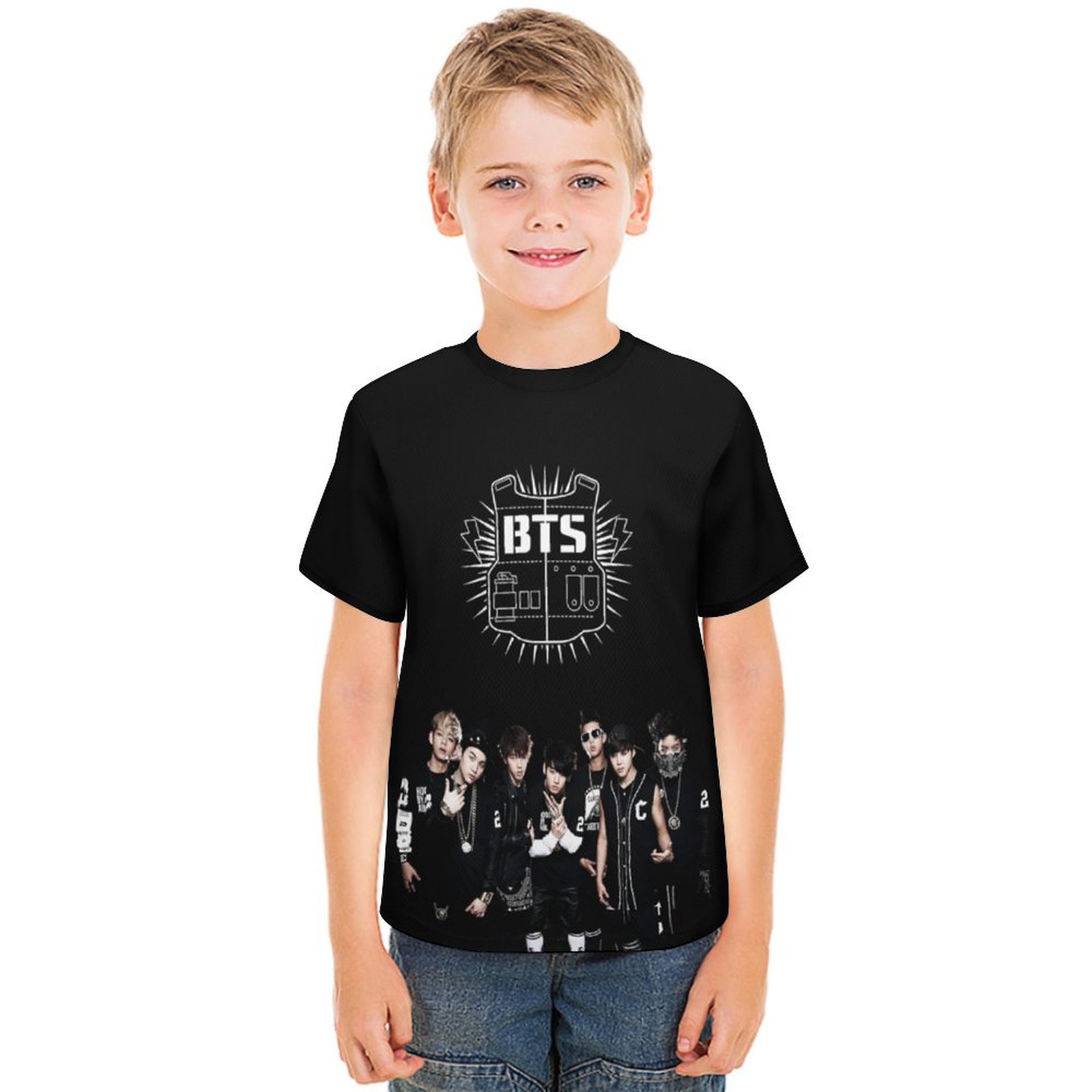 Korea BTS T Shirt. Novelty Kids T-Shirts. Round Neck