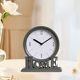thumbnail image 4 of 2x Reloj de Escritorio Chimenea Mantel Fácil de Leer Oficina Estante Sin Tictac Relojes de Mesa Silenciosos para Adorno de Pasillo Hotel Granja Beige gris oscuro BLESIY Reloj de pared, 4 of 8