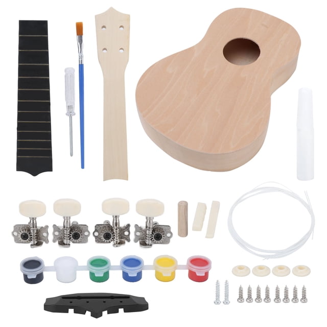 Ukeleles De Bricolaje, Pintura Informal Kit De Ukelele Resistente Al Desgaste Para Principiantes Para Aprendizaje De Instrumentos Musicales Para Regalo Hecho A Mano Para Niños