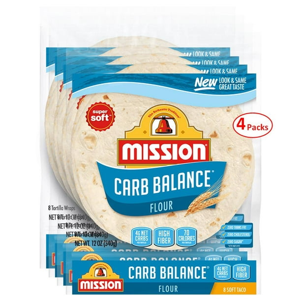 Mission Carb Balance 8" Soft Taco Flour Tortillas Low Carb, Keto