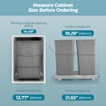 thumbnail image 3 of FOHERE Double Pullout Trash Can for Kitchen Cabinets 35 Qt Garbage Recycling Bin on Full Extension Slides, Black, 3 of 6