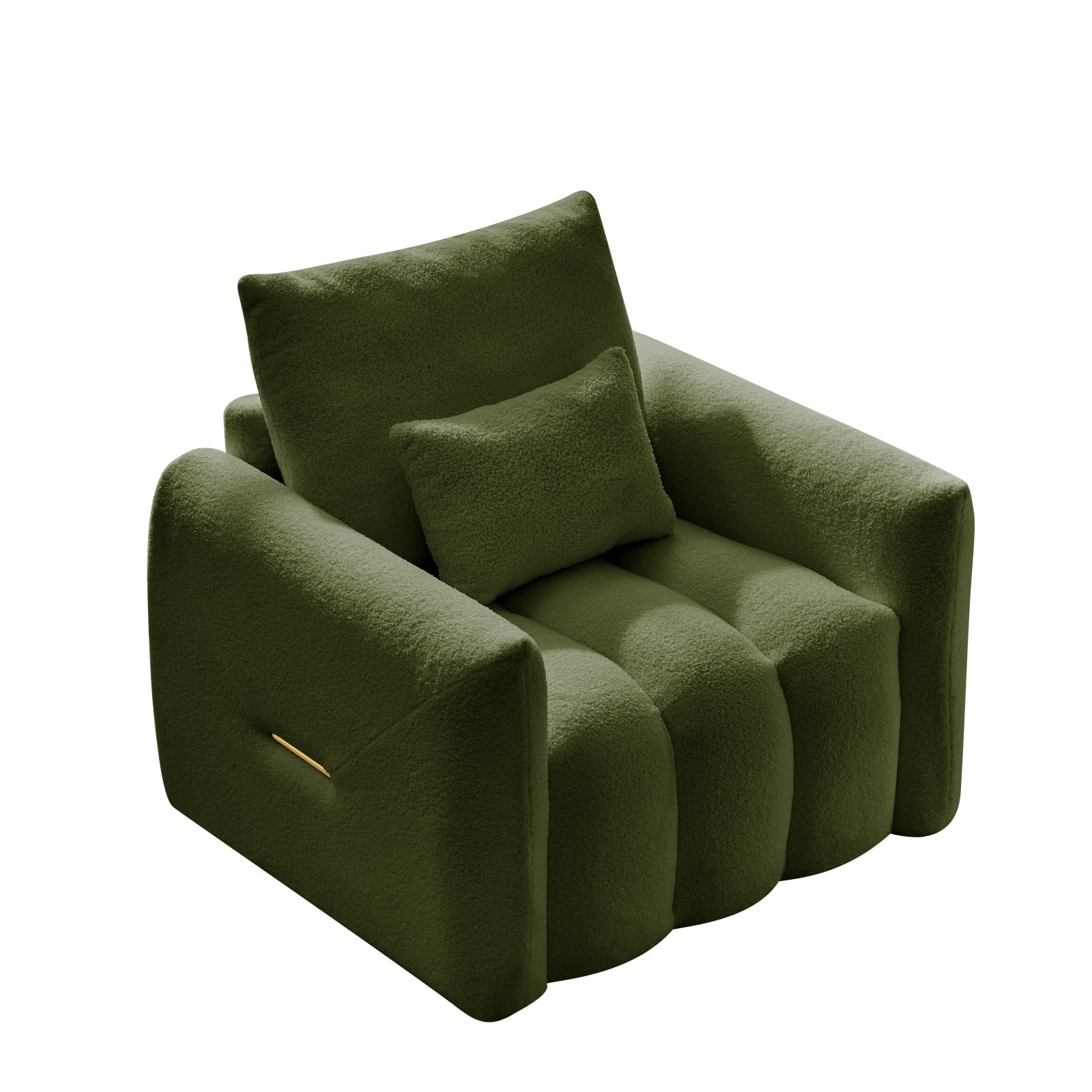 Dreamzie 38.1" Green Teddy Sofa，Easy to Assemble in 20 Minutes for Living Room and Chatting