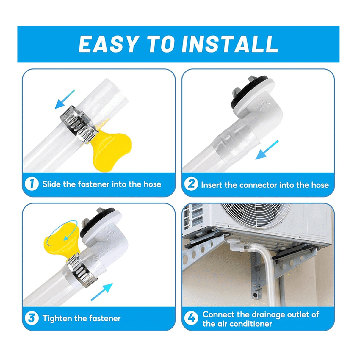10Ft Portable Air Conditioner Drain Hose, AC Drain Hose Kit, Drain Hose for Air Conditio ma2513