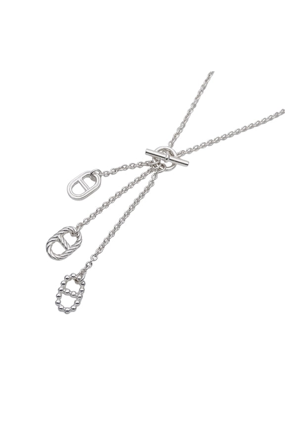 Pre-Owned Hermes Chaine d'Ancre Parade PM Necklace for Women, Brand Silver 925 Jewelry