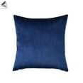 thumbnail image 3 of PULLIMORE 16" x 16" Velvet Soft Throw Pillow Cover Decorative, Square Hypoallergenic Premium Cushion Case, Invisible Zipper Closure Pillowcases for Sofa, Bedroom, Car (Navy Blue), 3 of 8