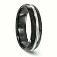 thumbnail image 4 of Edward Mirell Black Titanium and 14K Domed 6mm Band, 4 of 7
