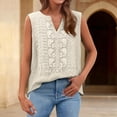 thumbnail image 6 of Women's Linen Tank Tops Pleated Cotton Linen V Neck Sleeveless Fashion Casual Vest Top V Neck Tops for Women, 6 of 6