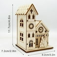 thumbnail image 3 of Wooden Church Model Decorative Building Kit with Cutout Windows and Detailed Facade for Home Display or Craft Projects, 3 of 6