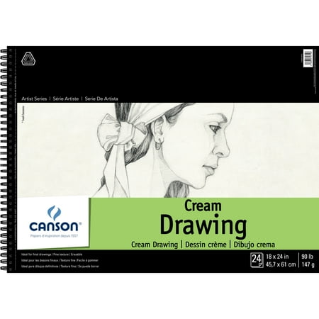 UPC: 3148955727126 | Canson Artist Series Classic Cream Drawing Pad  18  x 24   24 Sheets/Pad