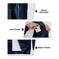 thumbnail image 5 of Bomber Jacket Mens Windproof Casual Windbreaker Softshell Zip Up Fashion Work Dress Winter Coat with Pockets navy blue XL, 5 of 9