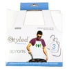 Styled Basics White Canvas Aprons, Includes 3 Aprons Measuring 27.3” x 19.7” Each, Adjustable Waist Ties, Packaging May Vary