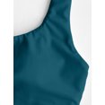 thumbnail image 5 of ZAFUL for Women's Swimwear Top Criss Cross Padded U Neck Bikini Top Deep Green S, 5 of 6