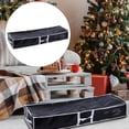 thumbnail image 2 of QJUHUNG Christmas Ornament Storage Box Heavy Duty Xmas Wreath Container with Sleek Zipper Artificial Wreaths  Durable Handles  Dual Zipper & Card Slot  Holiday Xmas Tear-Resistant Storage, 2 of 9
