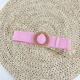 thumbnail image 2 of TFEOQRY Belts for Women Round Buckle Elastic Straw Belts Boho Waist Belt Solid Color Retro Elegant Adjustable Bilateral Frenum Waist Cinchers Pink, 2 of 4